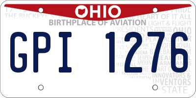 OH license plate GPI1276