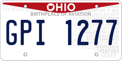 OH license plate GPI1277
