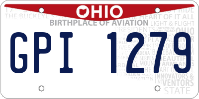 OH license plate GPI1279