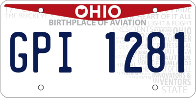 OH license plate GPI1281