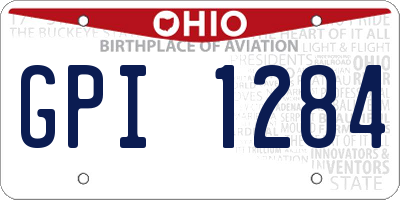 OH license plate GPI1284
