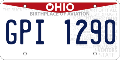 OH license plate GPI1290