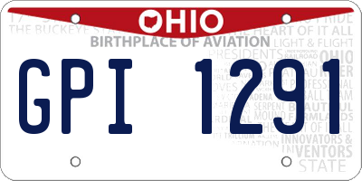 OH license plate GPI1291
