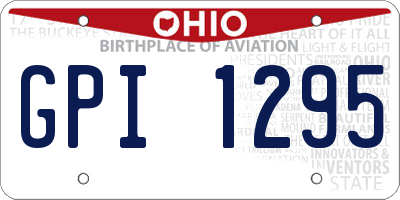 OH license plate GPI1295