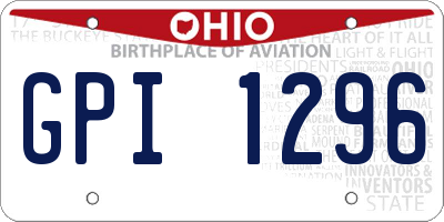 OH license plate GPI1296