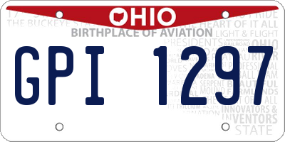 OH license plate GPI1297