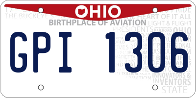 OH license plate GPI1306