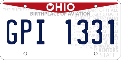 OH license plate GPI1331