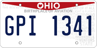 OH license plate GPI1341