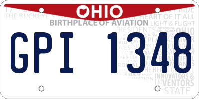 OH license plate GPI1348