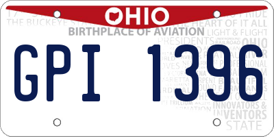 OH license plate GPI1396