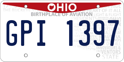 OH license plate GPI1397