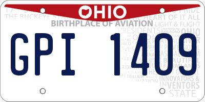 OH license plate GPI1409