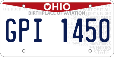 OH license plate GPI1450