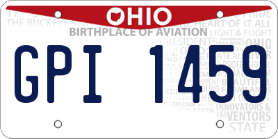 OH license plate GPI1459