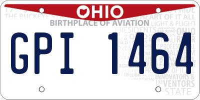 OH license plate GPI1464