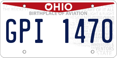 OH license plate GPI1470
