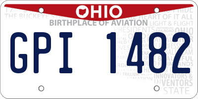 OH license plate GPI1482