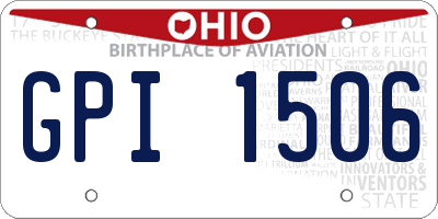 OH license plate GPI1506