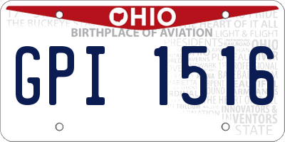 OH license plate GPI1516