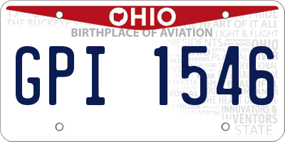 OH license plate GPI1546