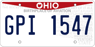 OH license plate GPI1547