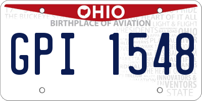 OH license plate GPI1548