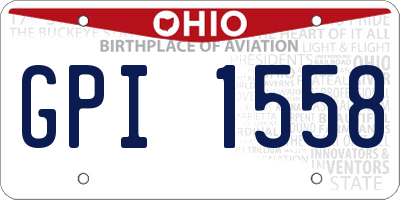 OH license plate GPI1558