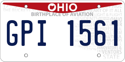 OH license plate GPI1561