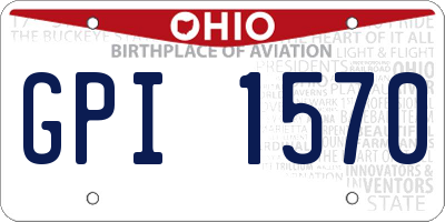 OH license plate GPI1570