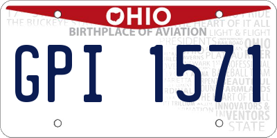 OH license plate GPI1571