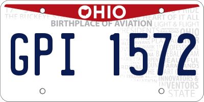 OH license plate GPI1572