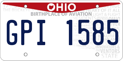 OH license plate GPI1585