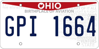 OH license plate GPI1664