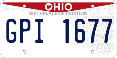 OH license plate GPI1677