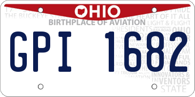 OH license plate GPI1682