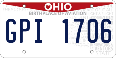 OH license plate GPI1706