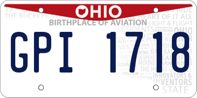 OH license plate GPI1718