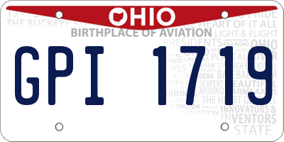 OH license plate GPI1719