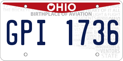 OH license plate GPI1736