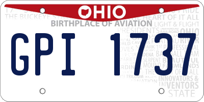 OH license plate GPI1737