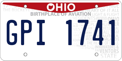 OH license plate GPI1741