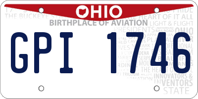 OH license plate GPI1746