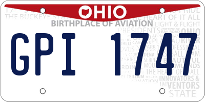 OH license plate GPI1747