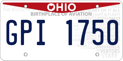 OH license plate GPI1750