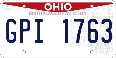 OH license plate GPI1763