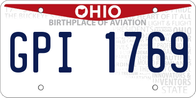 OH license plate GPI1769