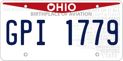 OH license plate GPI1779