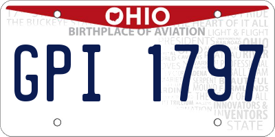 OH license plate GPI1797