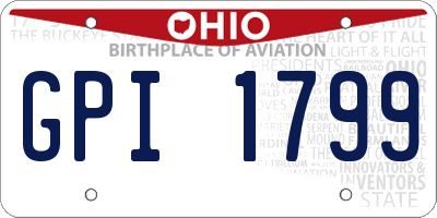 OH license plate GPI1799